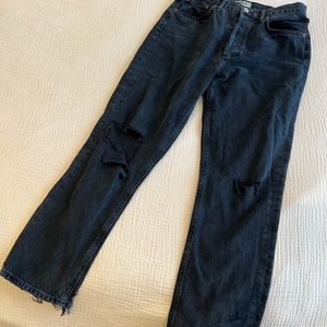 AGOLDE Riley High Rise Straight Crop Jeans
